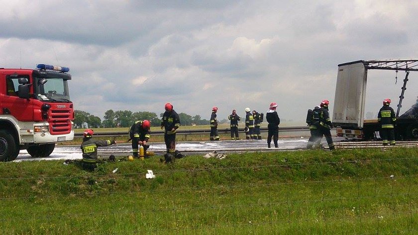 Wypadek na autostradzie A 4. Autobus i ciężarówka stanęły w ogniu