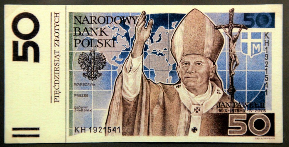 Banknoty polskie. Projektant i grafik ANDRZEJ HEIDRICH