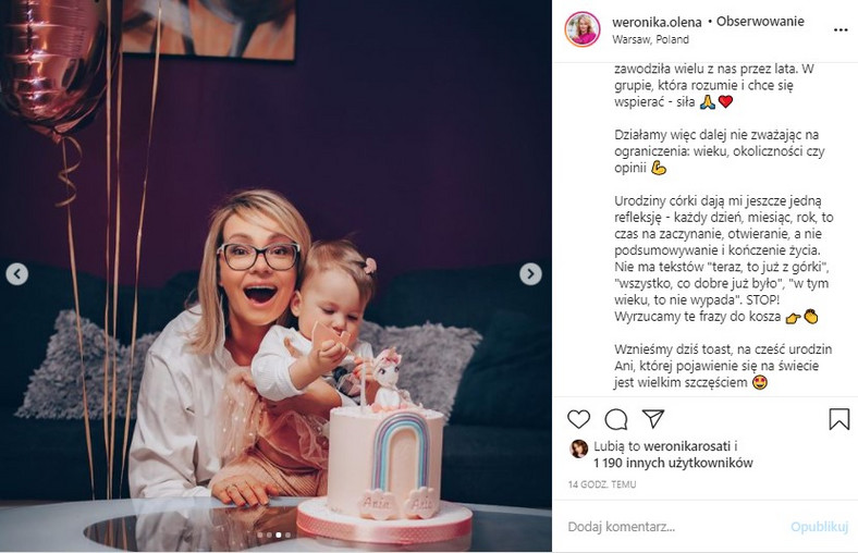 Weronika Marczuk świętuje urodziny córki