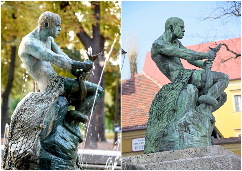 Iz istog kalupa: "Ribar" Simeona Roksansdića na Kalemegdanu i "Ribar" na Jezuitskom trgu u Zagrebu