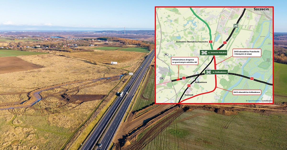 Nowe połączenie Szczecina z autostradą A6 i zachodnią obwodnicą miasta. Zobacz postęp prac [WIDEO]
