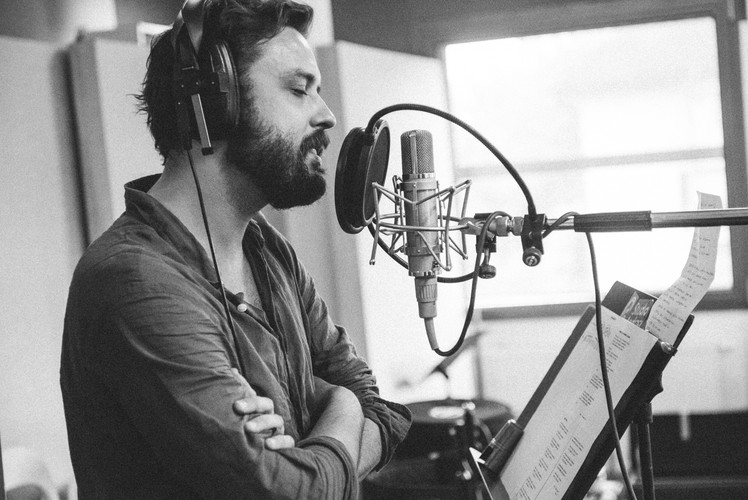 Tomasz Makowiecki podczas pracy nad 'Placówką '44'