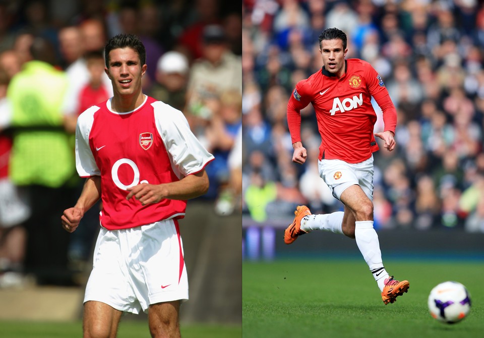 Robin van Persie w 2004 i 2014 roku