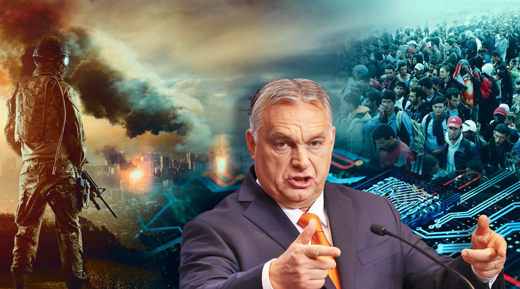 Orbán Viktor sötét képet festett a közeljövőre / Grafika: Séra Tamás