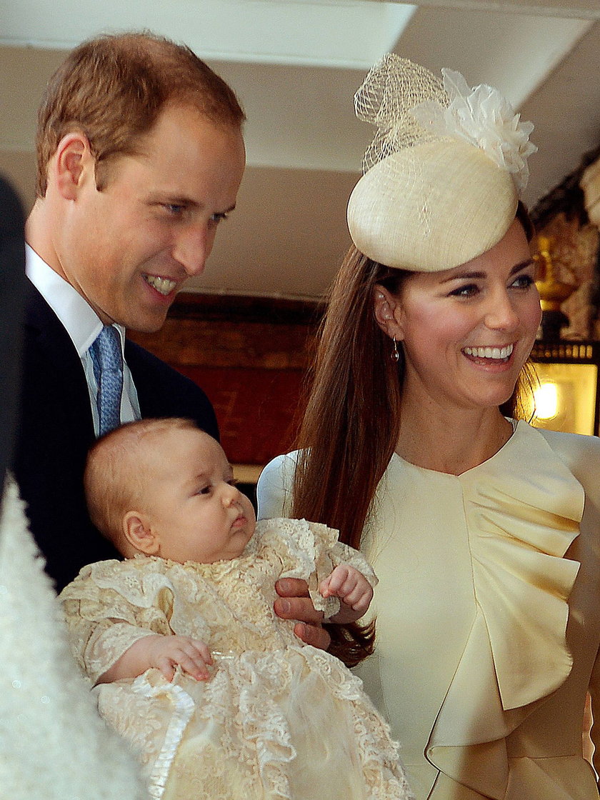 Książę William, księżna Kate i George