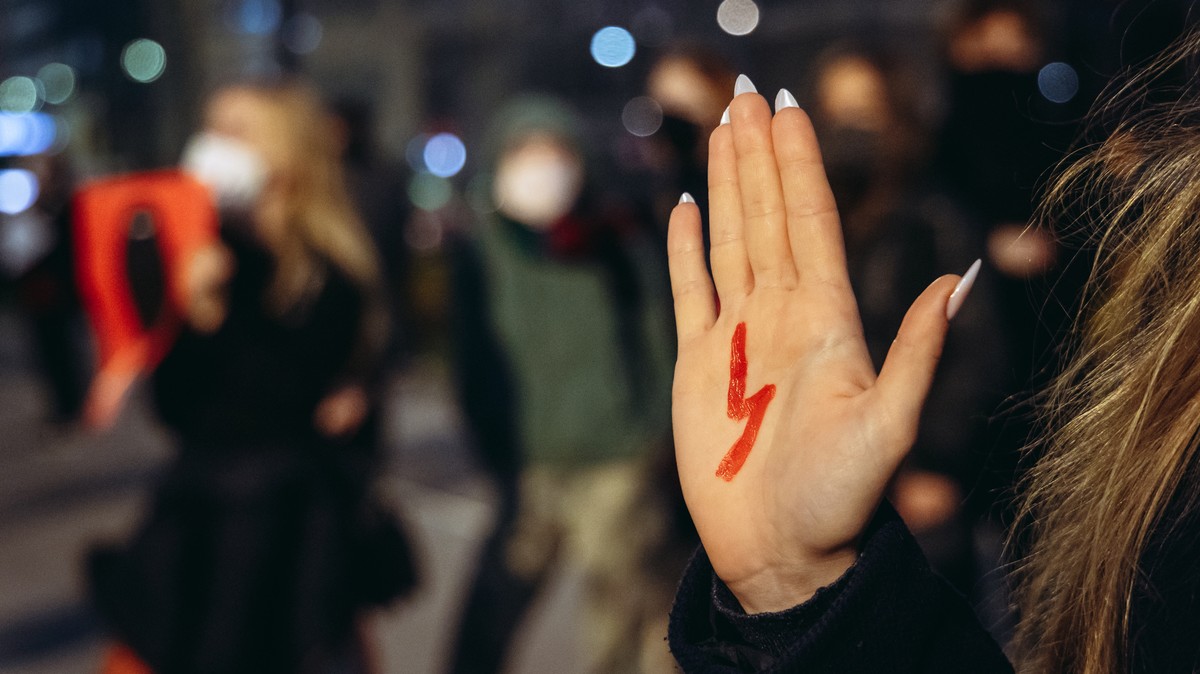 Jedna z demonstracji strajku kobiet w Warszawie