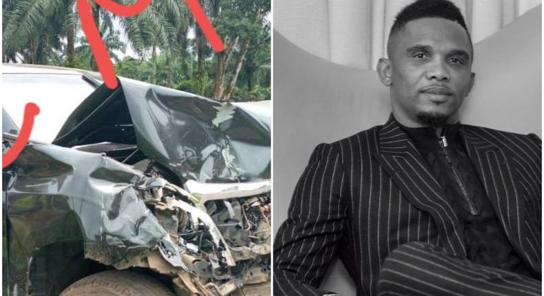 Samuel Eto'o sruvived a car crash in Cameroon without any physical harm  (Instagram/Samuel Eto'o)