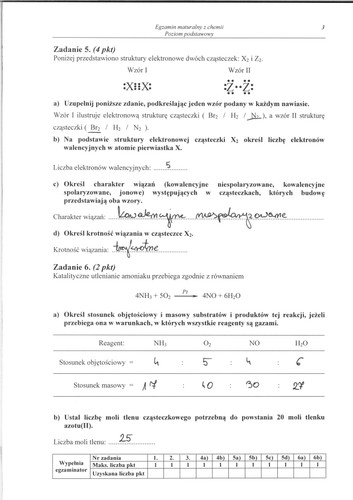 Matura z chemii - rozwiązania do poziomu podstawowego