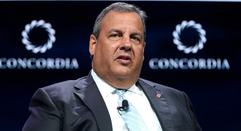 Former Gov. Chris Christie speaks onstage during the Concordia Annual Summit in September 2019.
