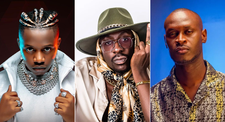 From left: Rayvanny, Bien Aime & King Kaka