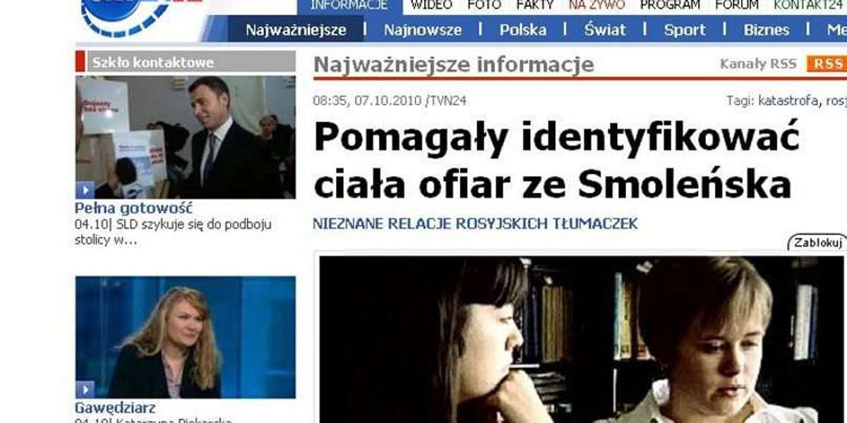 Pomagały identyfikować ofiary ze Smoleńska 