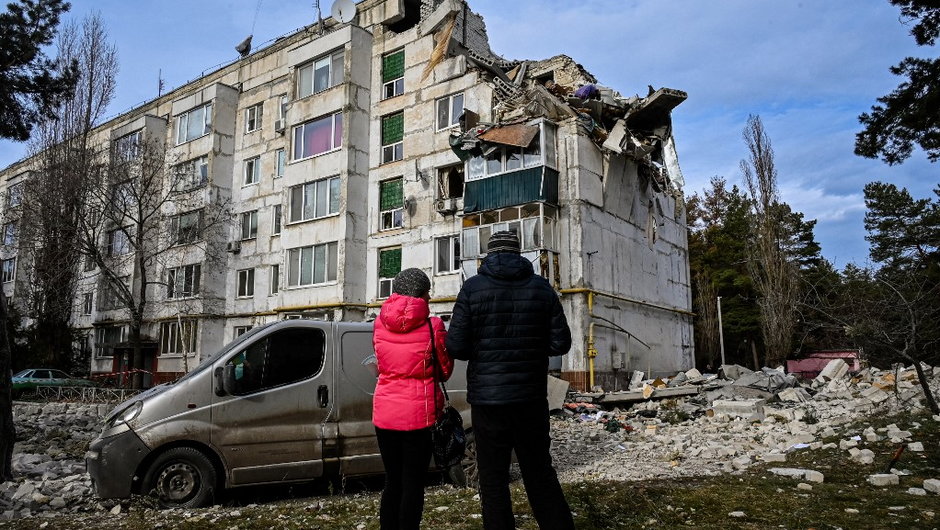 Zniszczenia w obwodzie charkowskim, Ukraina