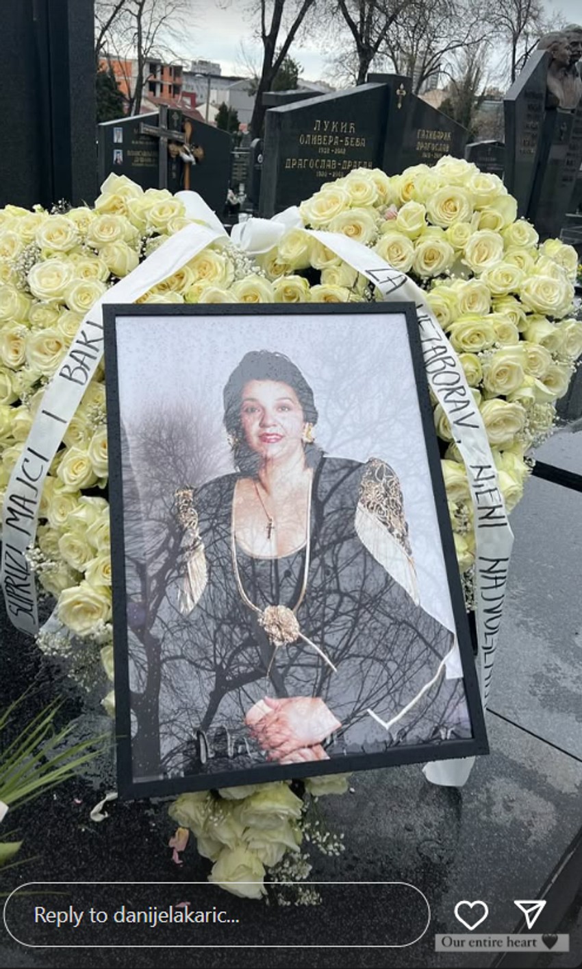 Danijela Karić otišla na groblje