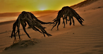 Egy „aloe vera alien” a dél-afrikai Still Bay Beach-en.
