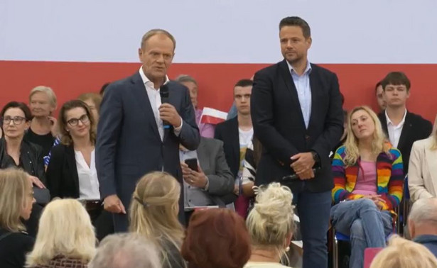 Donald Tusk i Rafał Trzaskowski w Krakowie