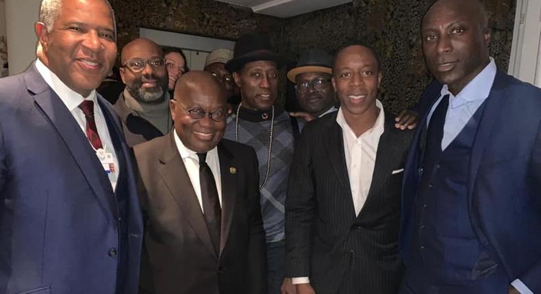 Akufo-Addo hangs out with Wesley Snipes, Ozwald Boateng and billionaire Robert Smith