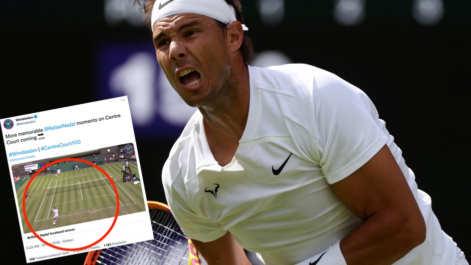 Rafael Nadal wciąż zachwyca (twitter.com/Wimbledon)