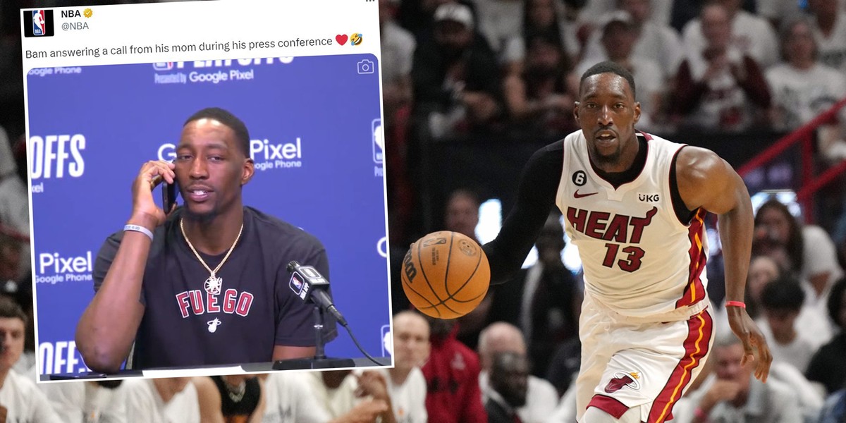 Bam Adebayo otrzymał zaskakujący telefon podczas konferencji prasowej. 