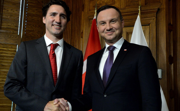 Prezydent Andrzej Duda spotkał się z premierem Kanady Justinem Trudeau