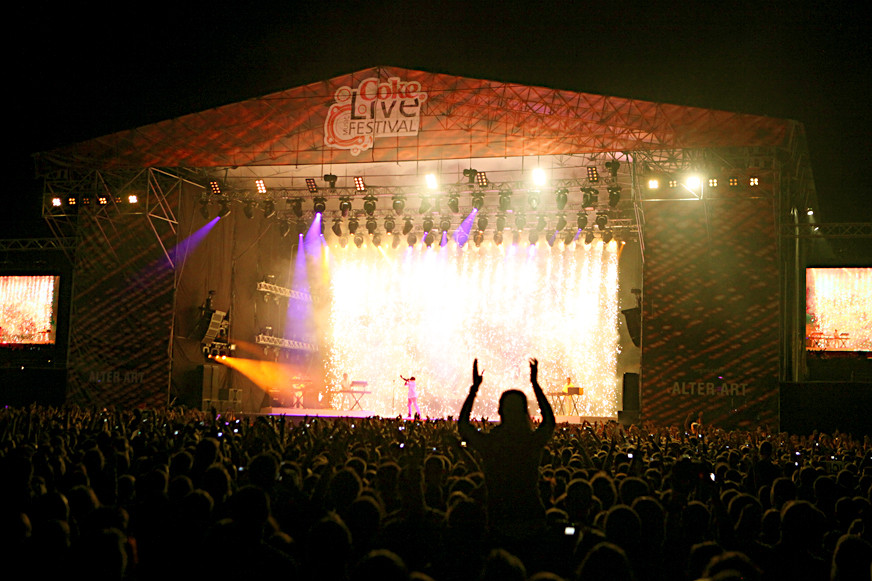 Kanye West na Coke Live Music Festival 2011 (fot. Joanna Combik/Onet.pl)