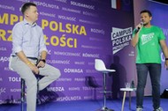 Szymon Hołownia i Rafał Trzaskowski w debacie na Campus Przyszłości Polska