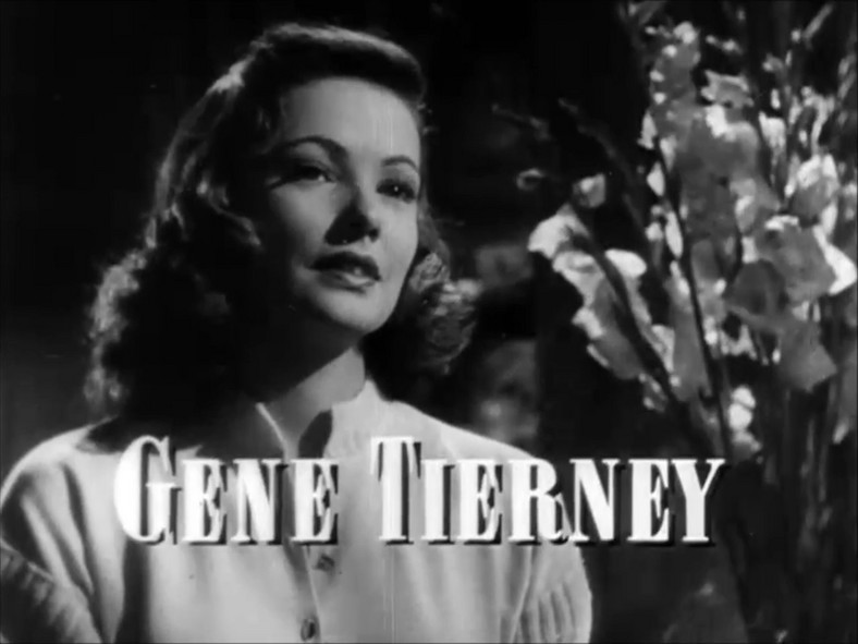 Gene Tierney w zwiastunie filmu "Laura"