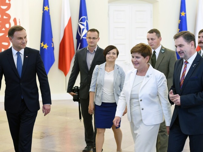 Andrzej Duda, Beata Szydło i Piotr Duda