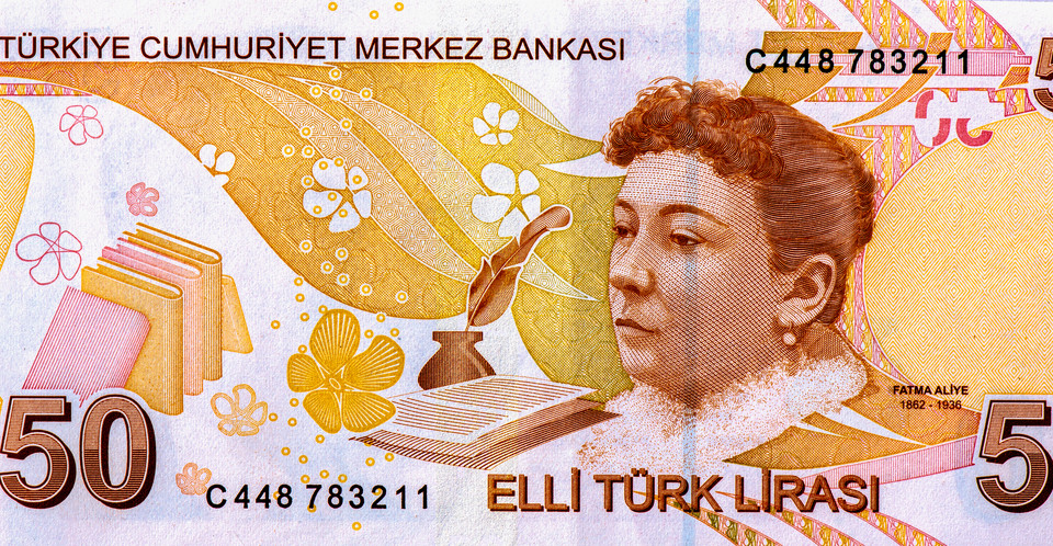 Fatma Aliye Topuz, 50 lira, Turcja