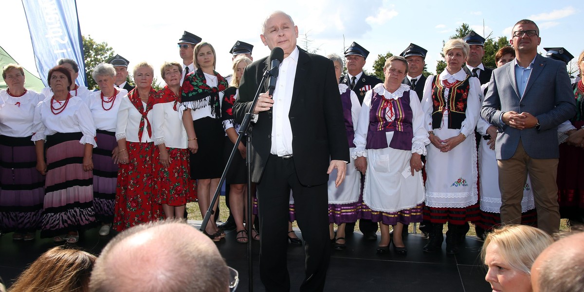 Jarosław Kaczyński na pikniku rodzinnym