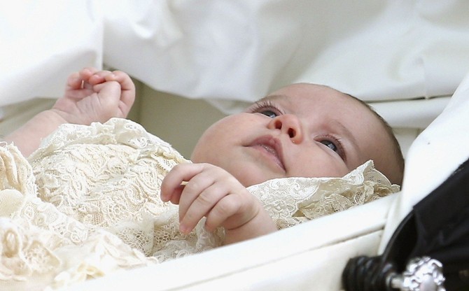 Malena Šarlot na krštenju