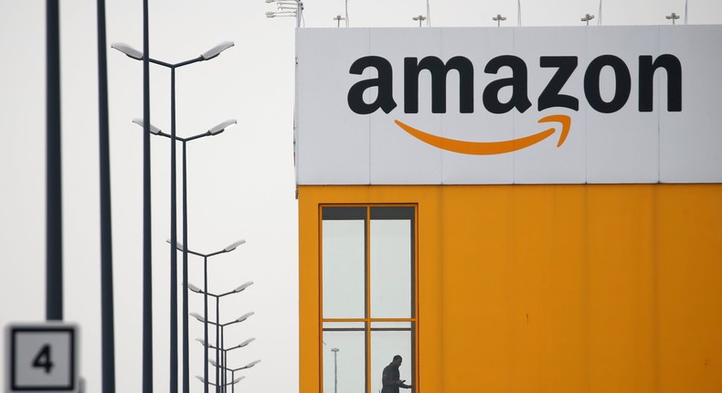 An Amazon logistics center in Lauwin-Planque, France.