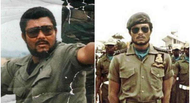 Former President Jerry John Rawlings during military rule