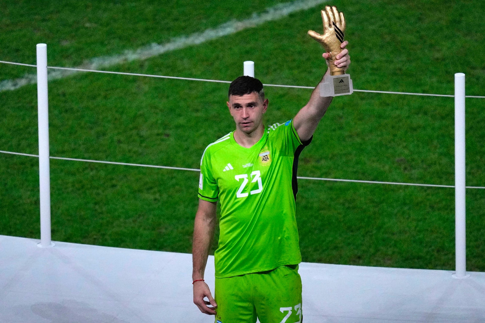 Argentínsky brankár Emiliano Martinez. 