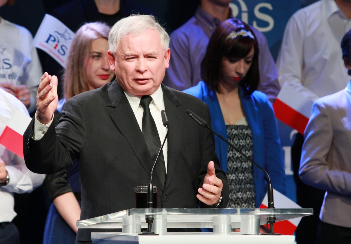 Jarosław Kaczyński na konwencji PiS