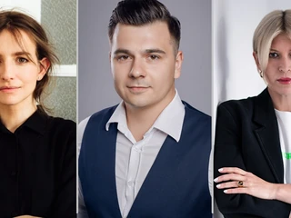 Od lewej: Natalia Malarska, projektant wnętrz i właścicielka La Folie Studio; Paweł Czarnecki, CEO w Golden Eggs Studio oraz Anna Zielińska, CEO w agencji kreatywnej Stor9