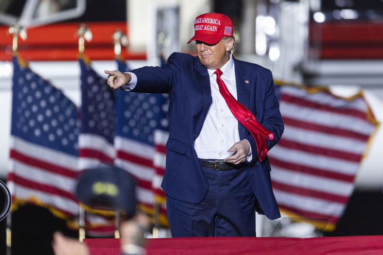 Donald Trump na wiecu wyborczym w Latrobe, 5 listopada 2022 r.