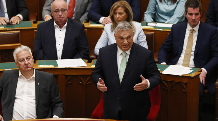 Orbán Viktor a parlamentben / Fotó: Fuszek Gábor