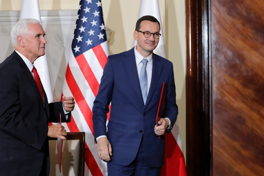 Warszawa, 2 września 2019 r., Mike Pence, Mateusz Morawiecki.