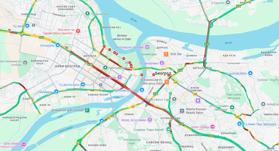 Gužva u Beogradu 9 septembra