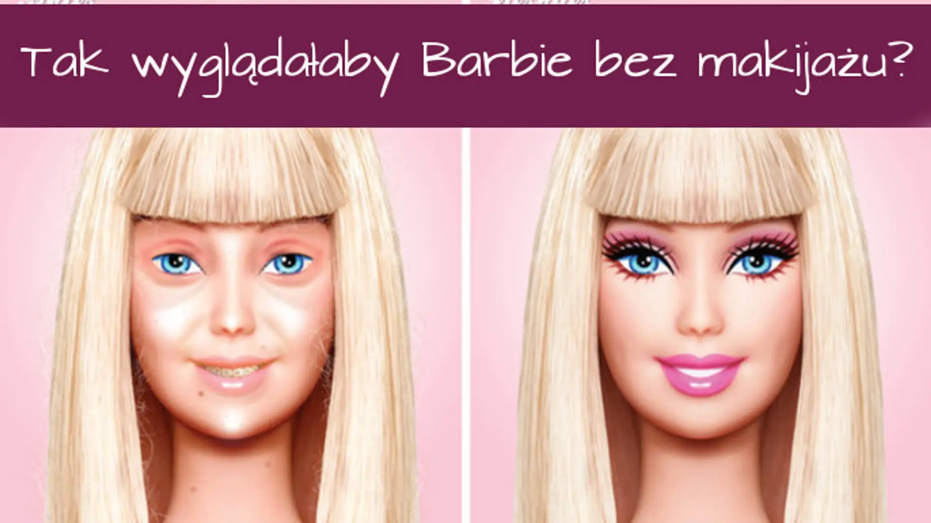 Barbie bez makijażu. Tak wyglądałaby jako normalna dziewczyna? [ZDJĘCIA]