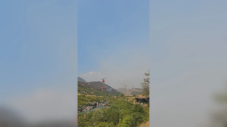 Srbin iz Crne Gore srpskom zastavom pozdravljao helikoptere iz Srbije koji su gasili požar