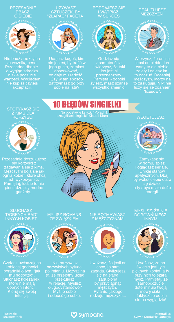 10 błędów singielki [INFOGRAFIKA]