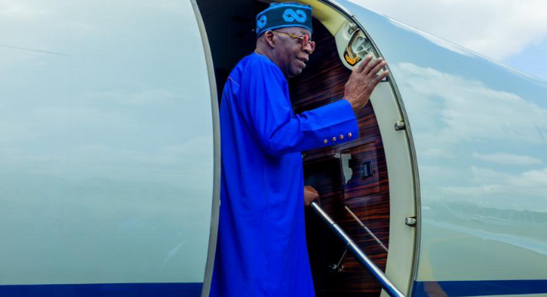 Nigeria's President-elect, Bola Tinubu jets out of the country 19 days before his inauguration. [BAT Media Office]