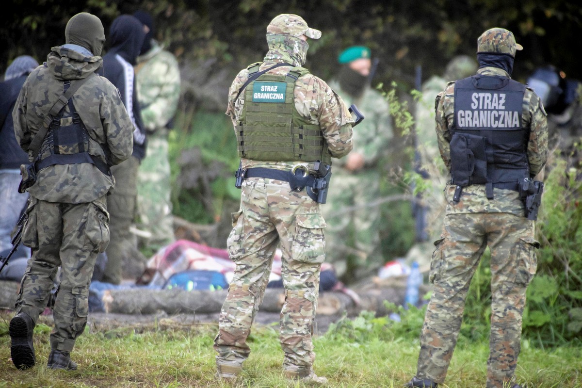 Usnarz Górny. Funkcjonariusze Straży Granicznej