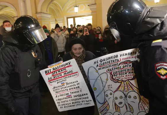 Protesty w Rosji. Zatrzymano aktywistkę znaną jako "sumienie Petersburga"