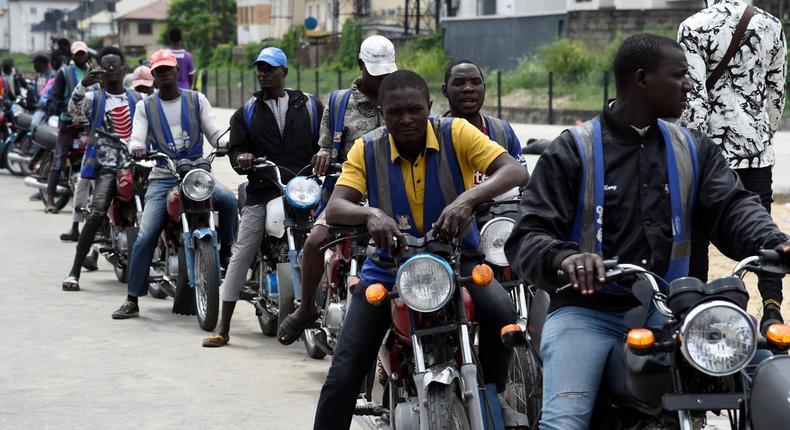 Moto taxis à Lagos - Nigéria