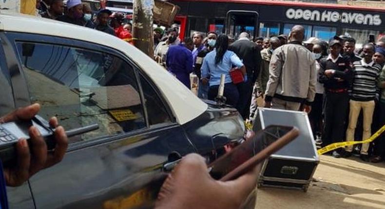 Police officers from Central police station were first to arrive at the scene. Photo By Hillary Kimuyu | Nation Media Group