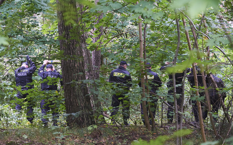 Wrzesień 2017 r. Policja przeszukuje jeden z gdańskich parków w związku z zaginięciem Iwony Wieczorek