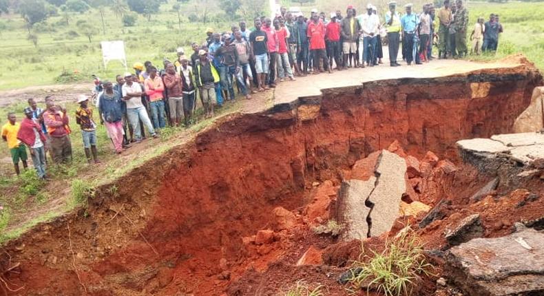 KeNHA warns of collapsed Likoni-Lunga Lunga road after rains in Kwale County