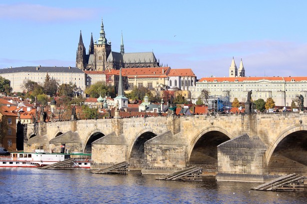 Widok na Pragę, stolicę Czech